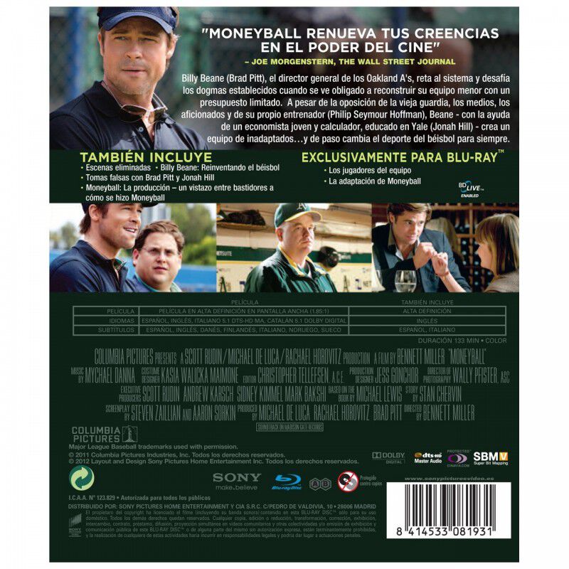 Moneyball (blu-ray) image number null