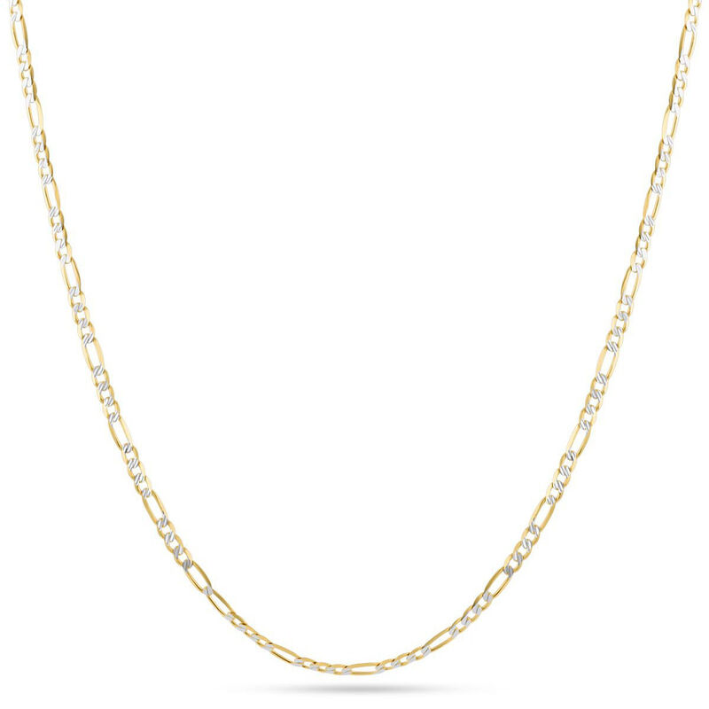 Cadena De Oro Amarillo Con Platinado 14K 3X1 (5... image number null