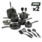 2 Bater&iacute;as De Cocina Tramontina Primaware 80119545 18 Piezas C/u Negro