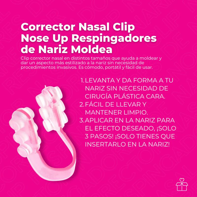 Pack 3 Corrector Nasal Clip Nose Up Respingador... image number null