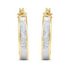 Arracadas 2begold Amarillo Con Platinado Diamantado (925+1/10 14k)