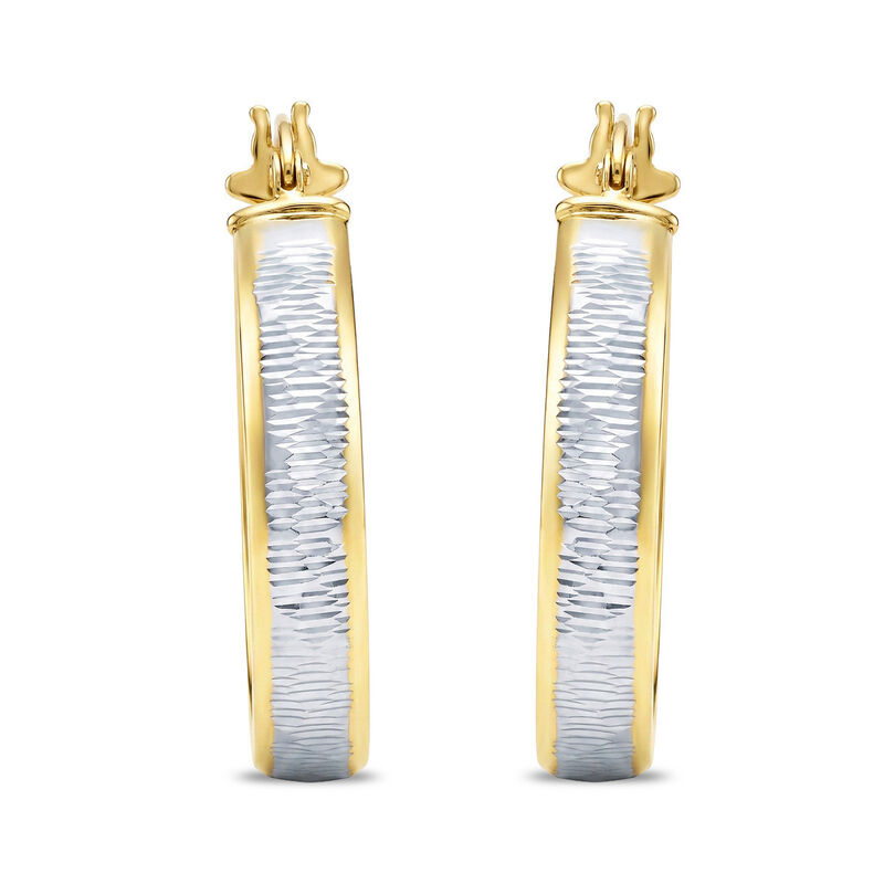 Arracadas 2begold Amarillo Con Platinado Diaman... image number null