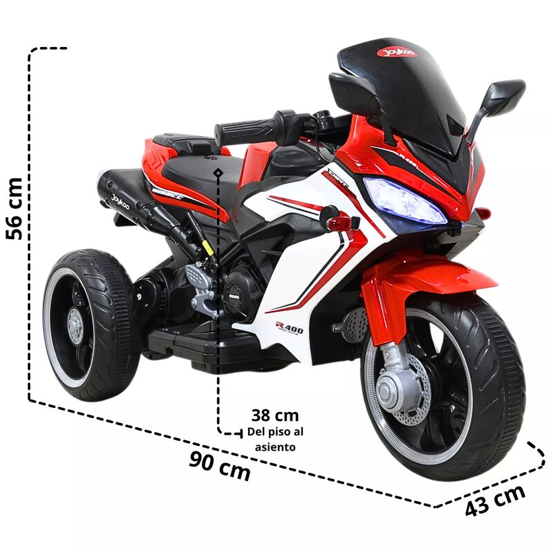 Moto El&eacute;ctrica Deportiva Para Ni&ntilde;os 3 Ruedas Bl... image number null