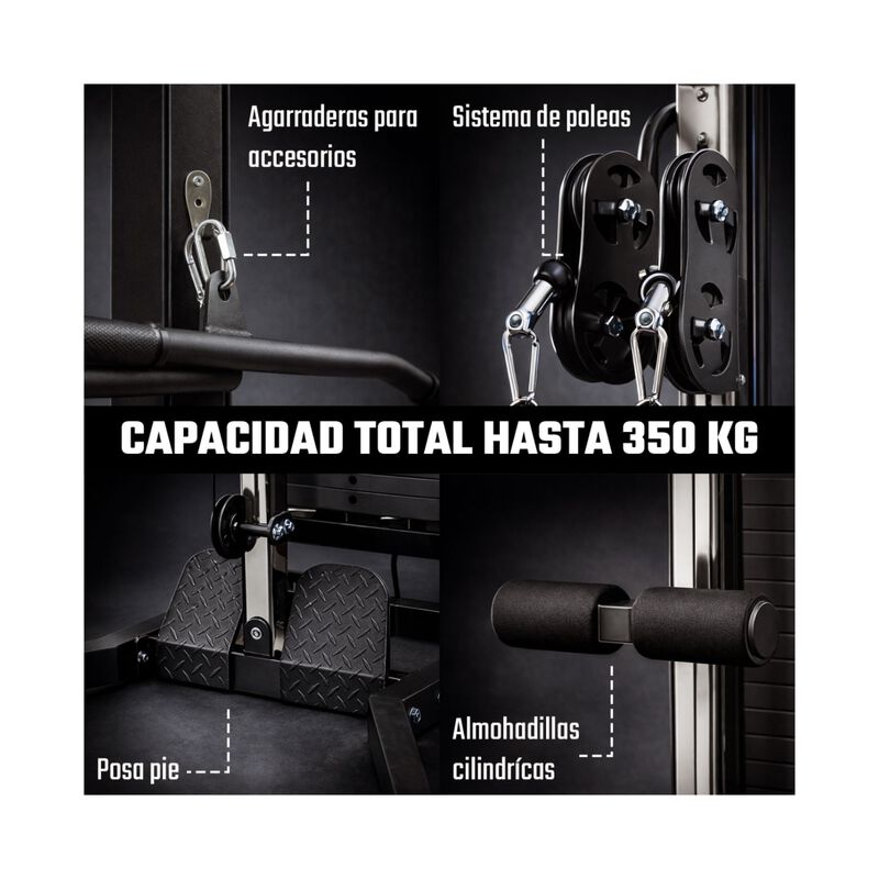 Maquina Multifuncional Polea Giratoria Gimnasio... image number null