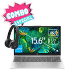 Combo Laptop Hp 15.6" Touch Core i3-1315U 256Gb SSD 8GB DDR4 Ram Plata 15-fd0123dx + Audifonos Bluetooth