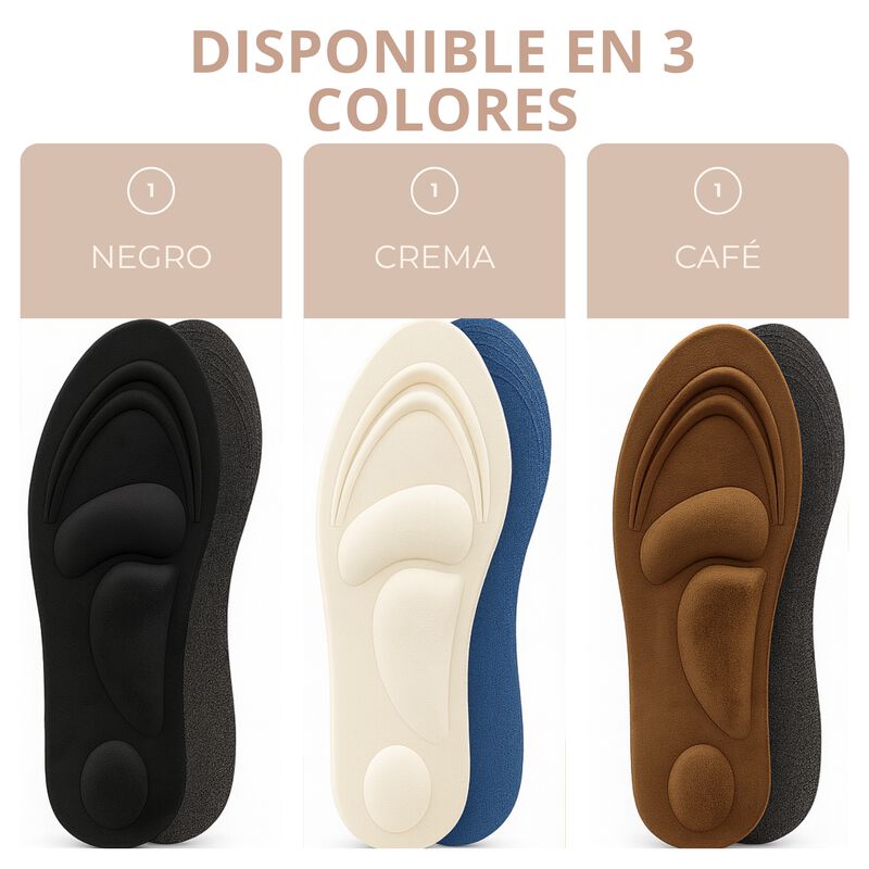 1 Par de Plantilla ergon&oacute;mica 4D para Mujer | S... image number null