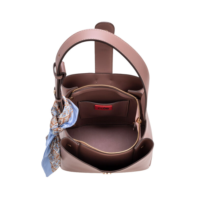 Bolsa Briefcase Mediana Con Mascada Color Rosa image number null