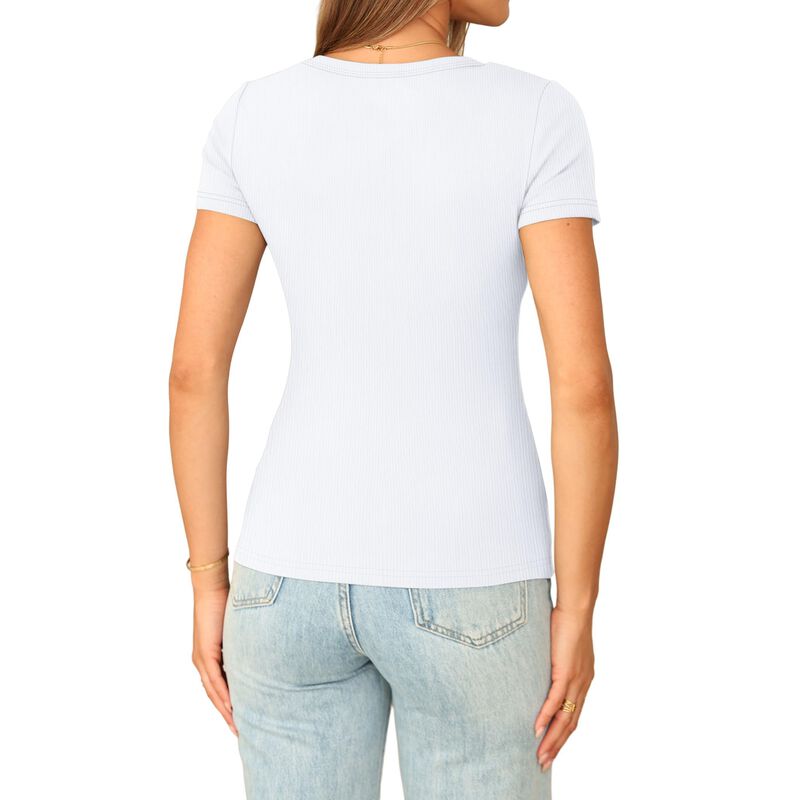 Camiseta Blanca Sampeel Talla M Cuello En V Ent... image number null