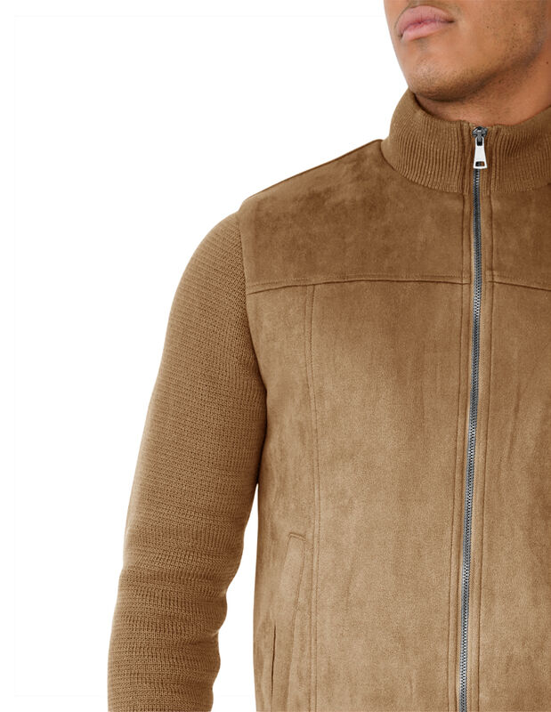 Chamarra Caballero Mangas Y Cuello El&aacute;stico Cas... image number null