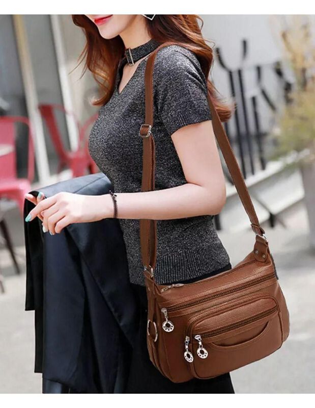 Bolsa Bandolera Pink Brule Universal De Cuero P... image number null