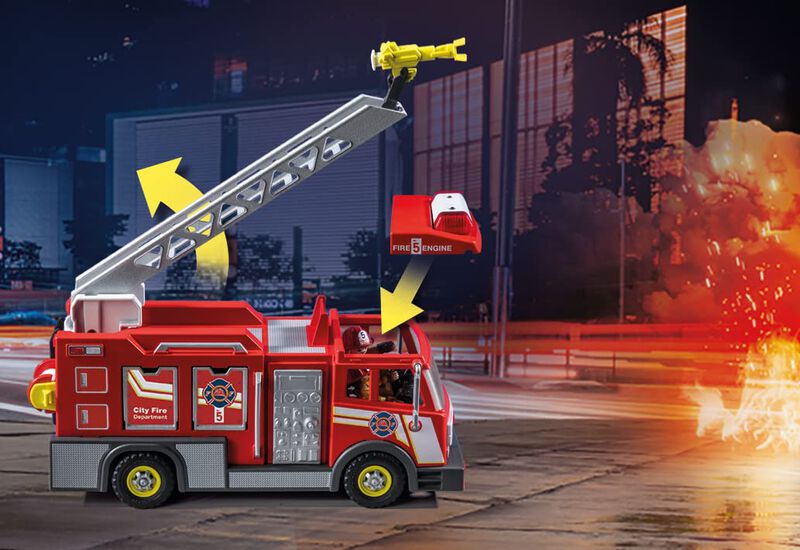 Cami&oacute;n De Bomberos Playmobil Con Accesorios Y 2... image number null