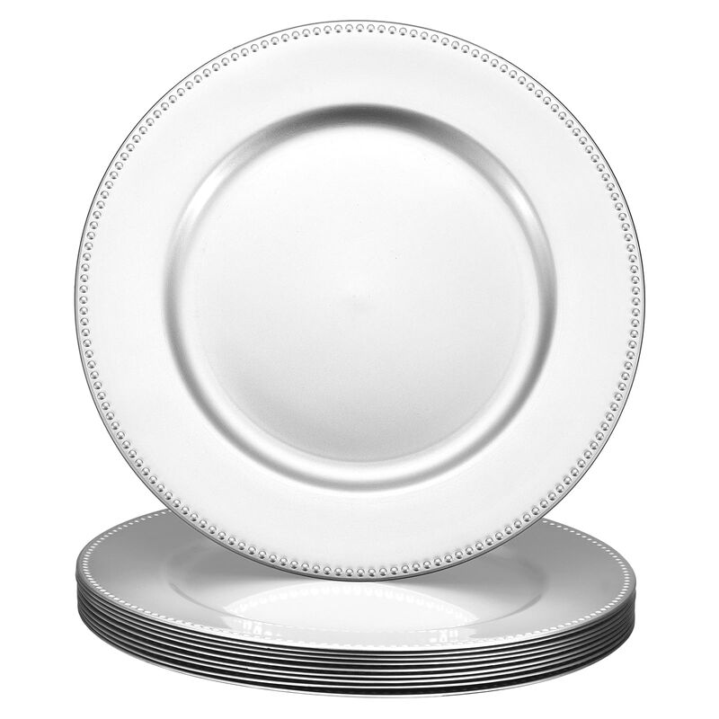 Platos Cargadores Uxcell De 33 cm Plateados, Pa... image number null