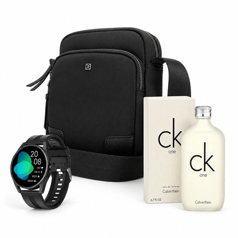 Kit Bolso Mensajera Cloe Para Hombre + Perfume ... image number null
