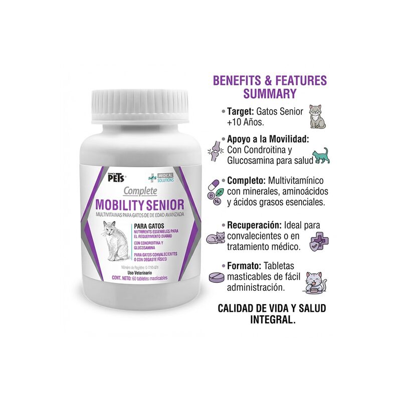 Multivitam&iacute;nico Articular Gatos Senior Condroit... image number null