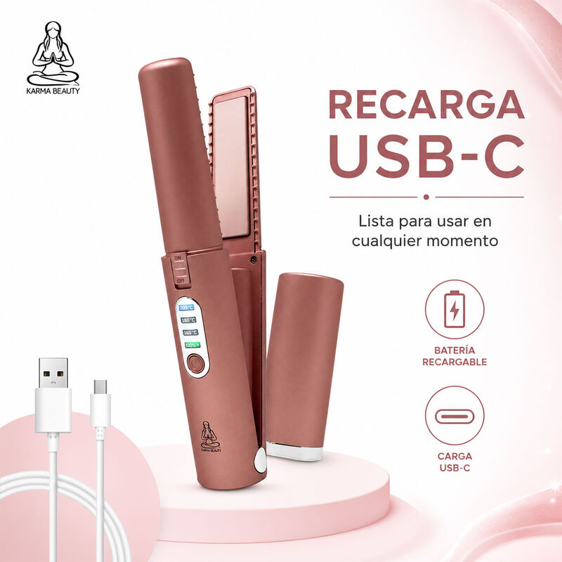 Plancha Port&aacute;til Inal&aacute;mbrica Karma Beauty Style... image number null