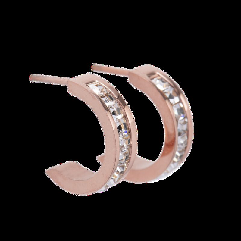 Arracadas Mujer Acero Inoxidable Aretes Zirconi... image number null