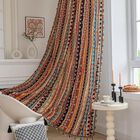 Cortinas Erbnaryx Boho, Geom&eacute;tricas, Semiopacas, 213 X 213 Cm, Color Rojo