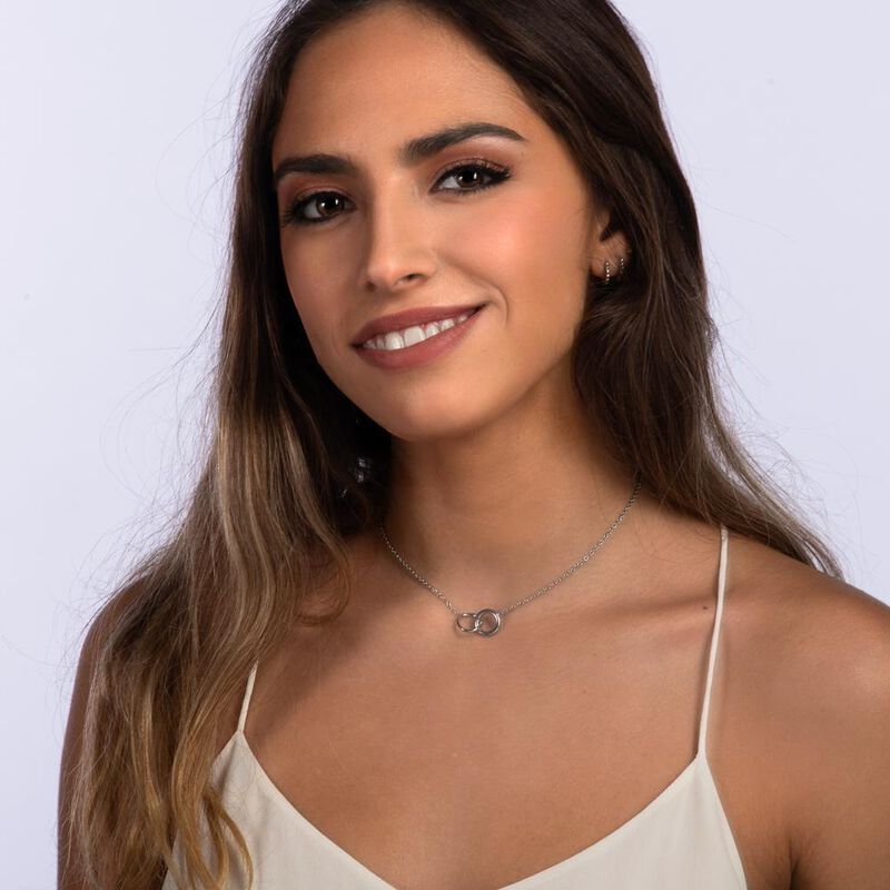 Collar Acero Inoxidable Mujer Zirconia C&uacute;bica R... image number null