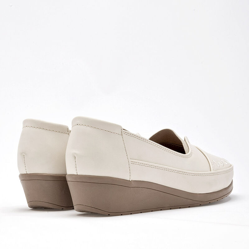 Rumores Zapato de horma c&oacute;moda para mujer latte image number null