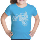 Camiseta Word Art Para Ni&ntilde;a - Motocross Freestyle (FMX) - Turquesa