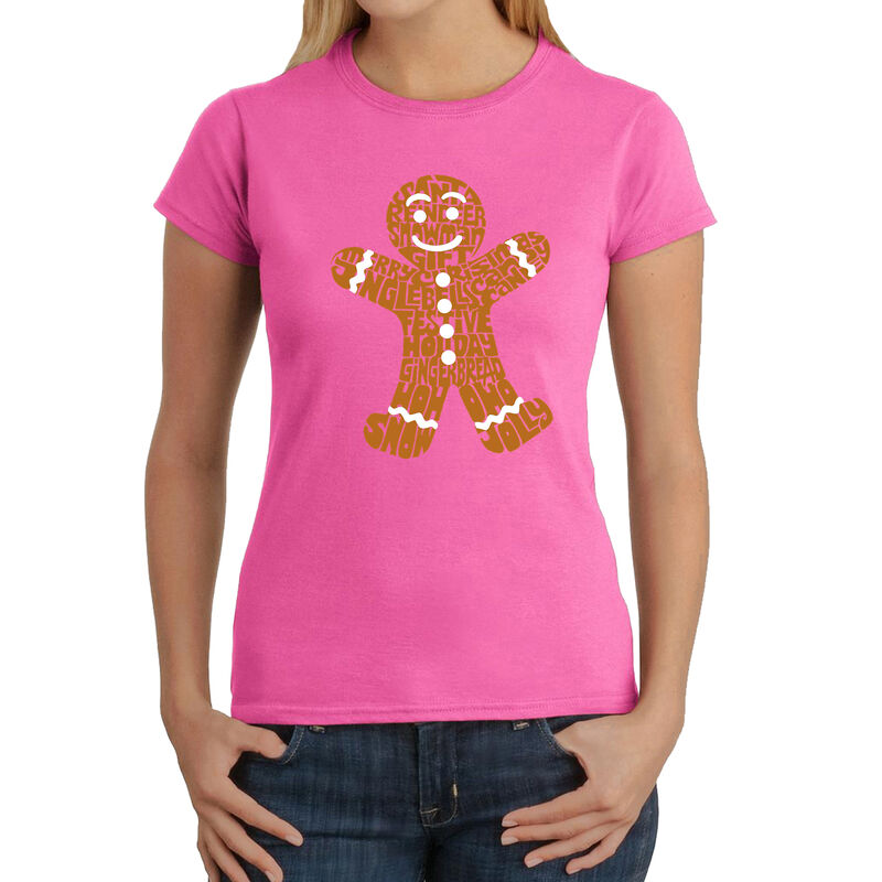 Camiseta Word Art Para Mujer - Mu&ntilde;eco de Jengib... image number null