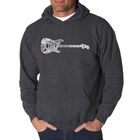Sudadera Con Capucha Word Art Para Hombre - Rock Guitar - Gris