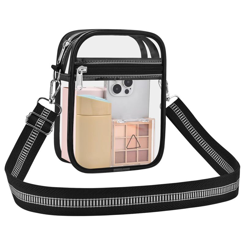 Bolso Zooor Transparente 17x6x22 cm Negro Bando... image number null