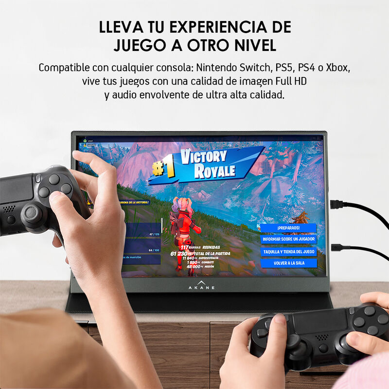 Monitor Portátil Full HD 15.6” para Laptop, Cel... image number null