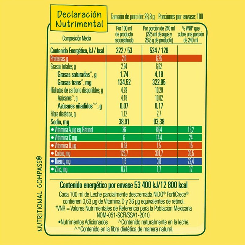 F&oacute;rmula Infantil Nido Edad Escolar, 2.88kg 1pz image number null