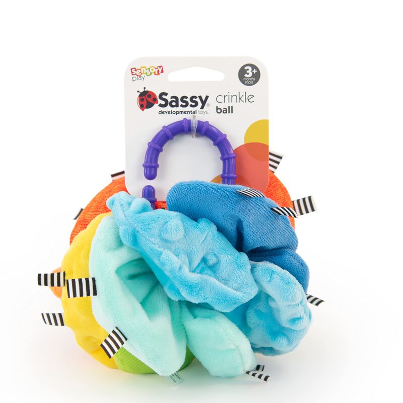 Sensory Toy Sassy Crinkle Ball Para Beb&eacute;s De M&aacute;... image number null