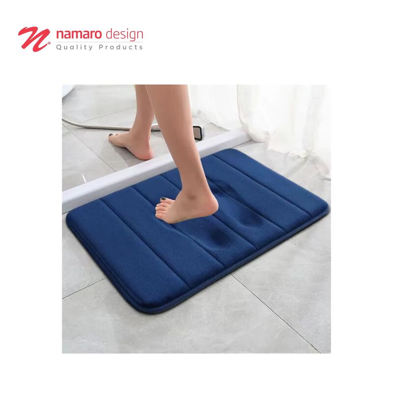 Tapete De Ba&ntilde;o Memory Foam Az&uacute;l Namaro Design image number null