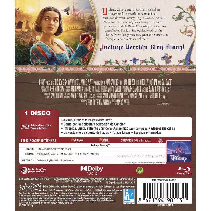 Blancanieves (2025) [Blu-ray] (2025) Snow White image number null