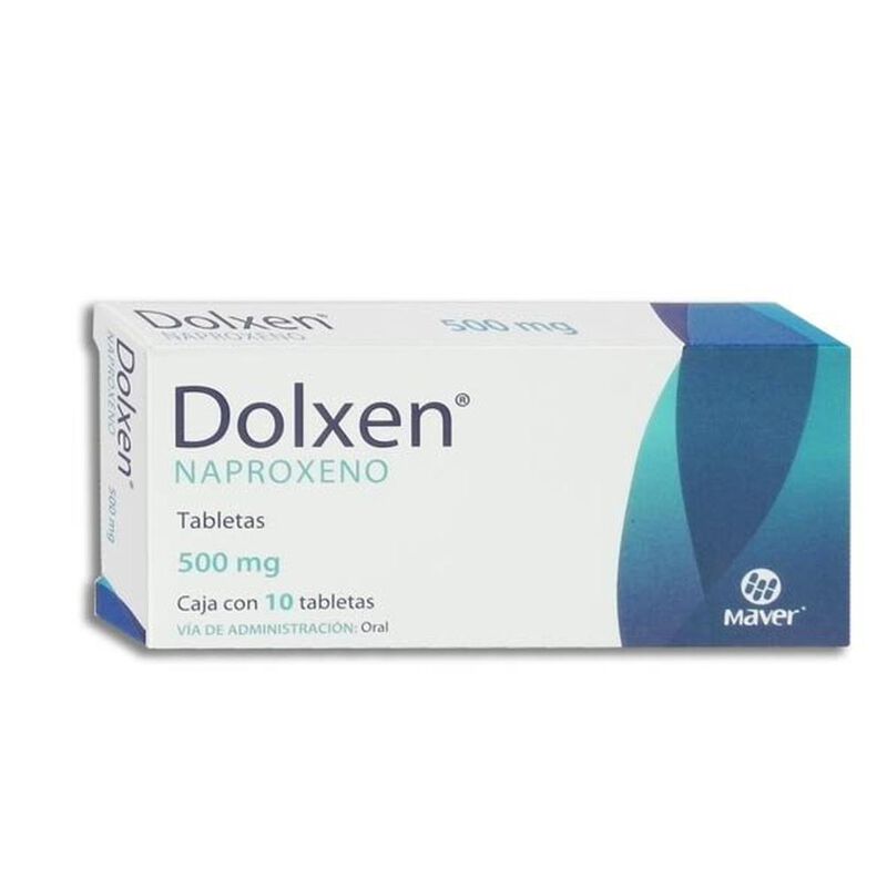 Dolxen 500mg caja con 10 tabletas image number null