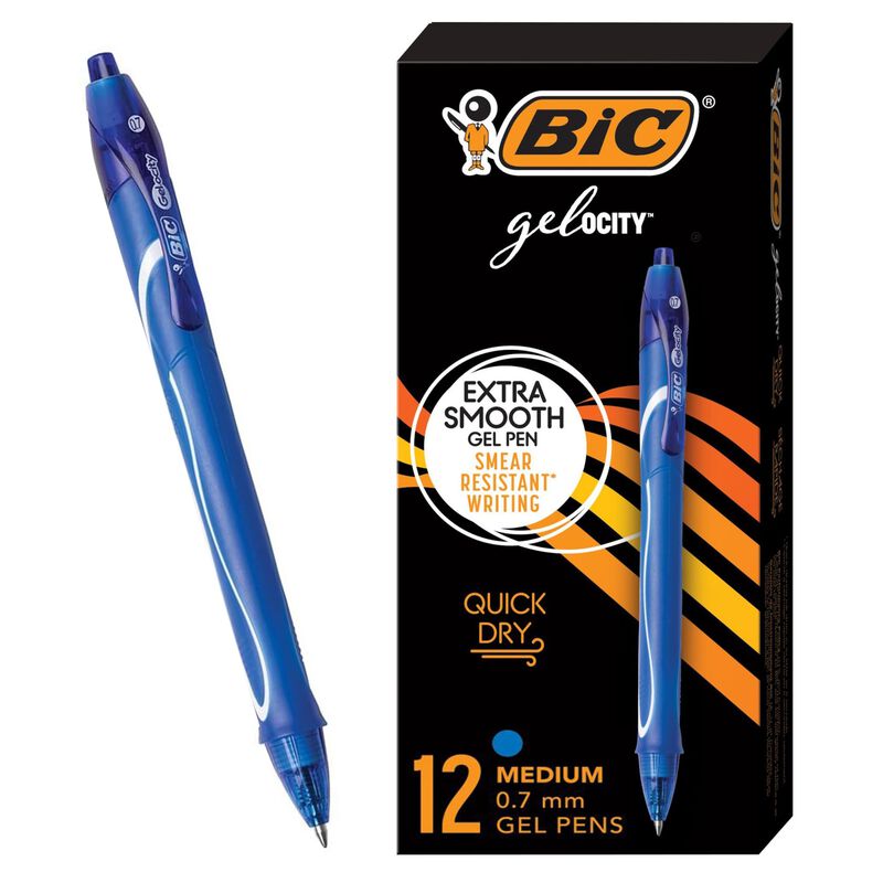 Bol&iacute;grafos De Gel Bic Gelocity De Secado R&aacute;pido... image number null