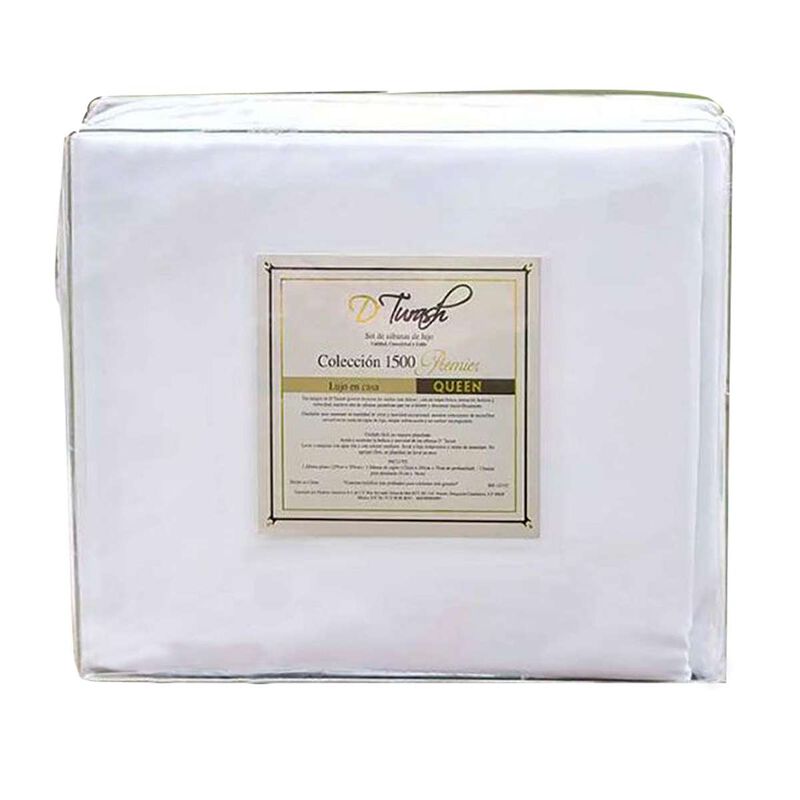 S&aacute;bana Dormimundo Queen Size DTurash 1500H Blan... image number null