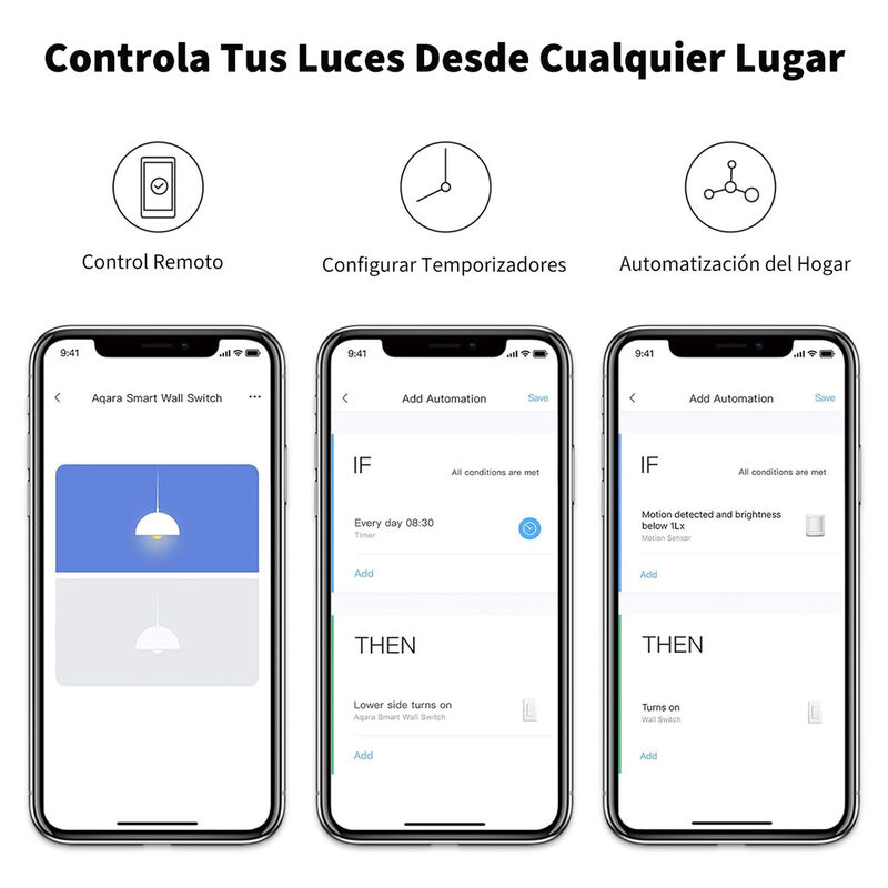 Interruptor de Luz Smart Aqara (con neutro, dos... image number null