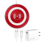 Base Cargador HYPERGEAR inal&aacute;mbrico Qi 15W Rojo para iPhone e Android