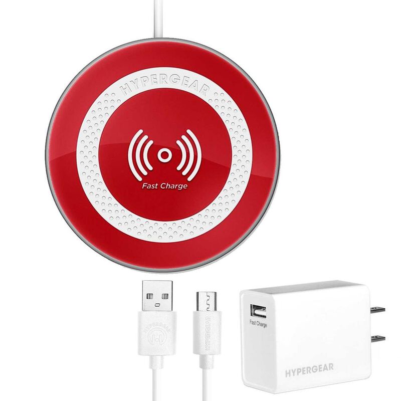 Base Cargador HYPERGEAR inal&aacute;mbrico Qi 15W Rojo... image number null