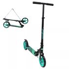 Scooter Para Ni&ntilde;os Altura Ajustable Ruedas De Goma Freno Trasero Plegable Con Correa Desde 115 Cm Soporta Hasta 50 Kg Verde Aqua