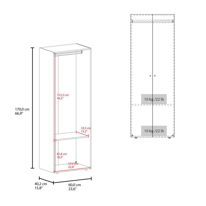 Closet Beico Blanco Virtual Muebles image number null