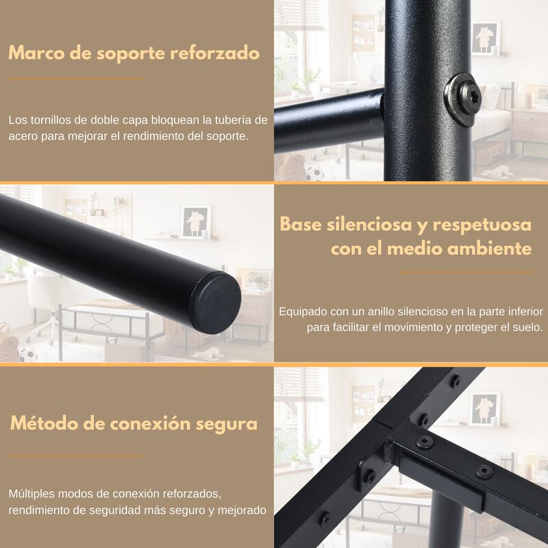 Cama Individual Metal Sane Color Negro image number null