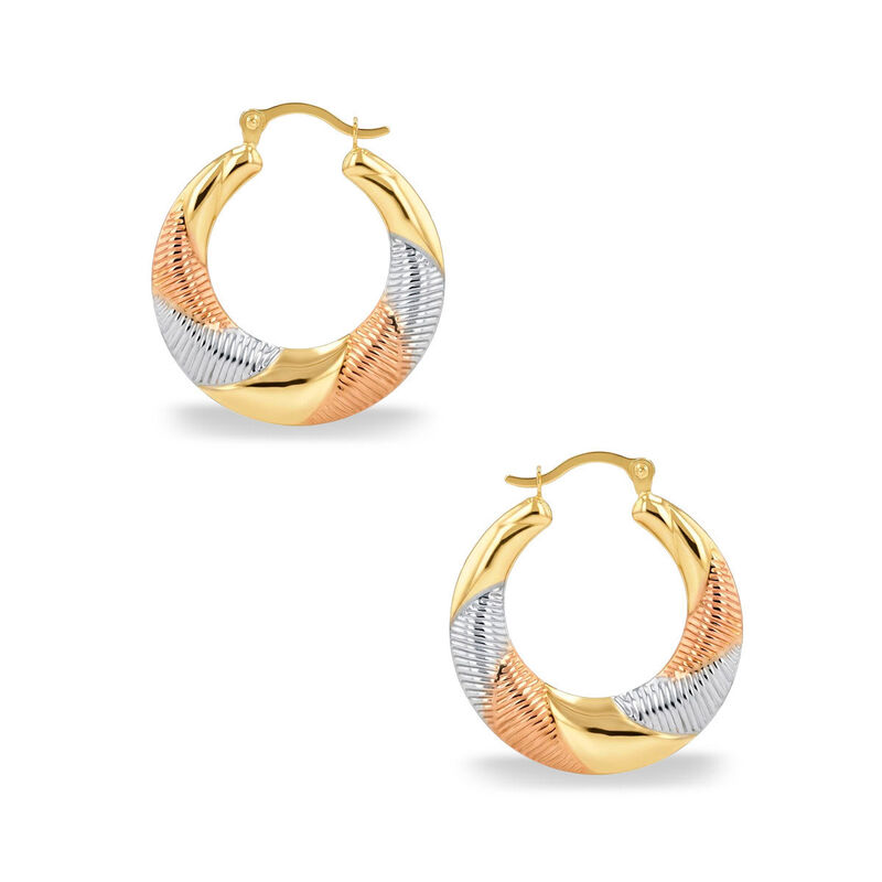Arracadas De Oro Florentino 14k (13mm Aprox) image number null