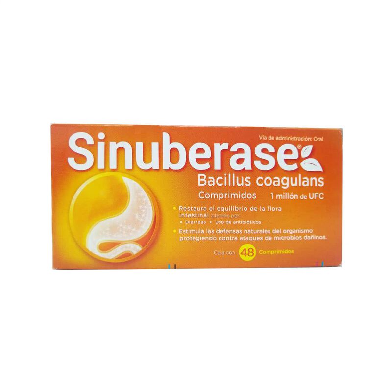 Sinuberase 1millon Ufc/comp 48 Comprimido(s) image number null