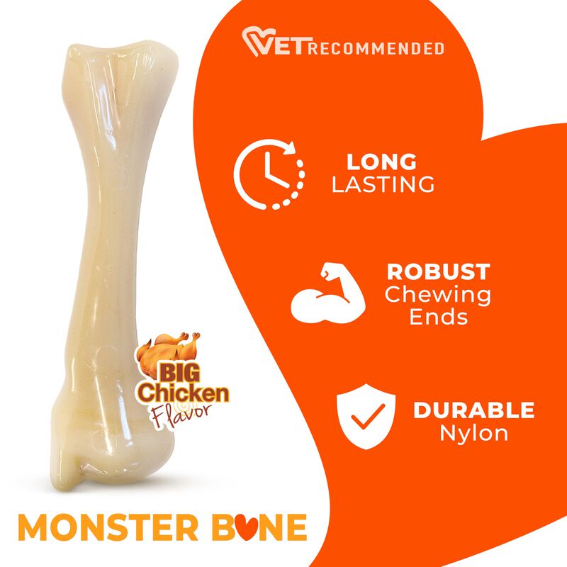Nylabone Power Chew Monster Bone Juguete Mastic... image number null