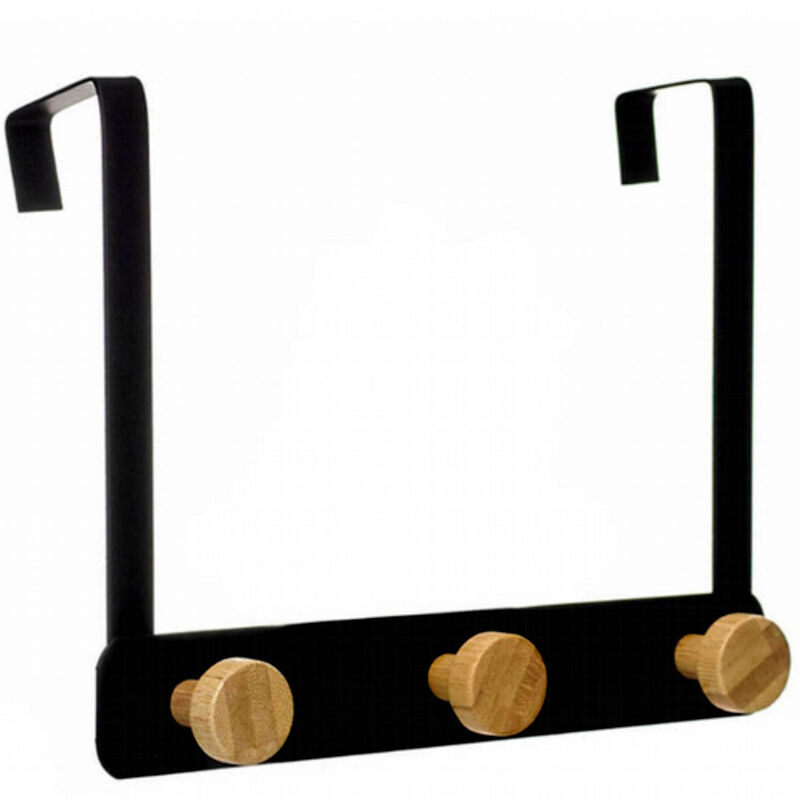 Perchero de puerta con 3 ganchos de bamb&uacute; image number null