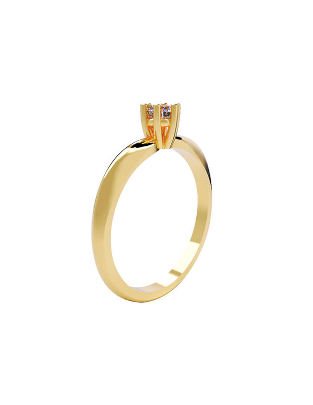 Anillo de Compromiso en Oro de 14K con Circonia... image number null