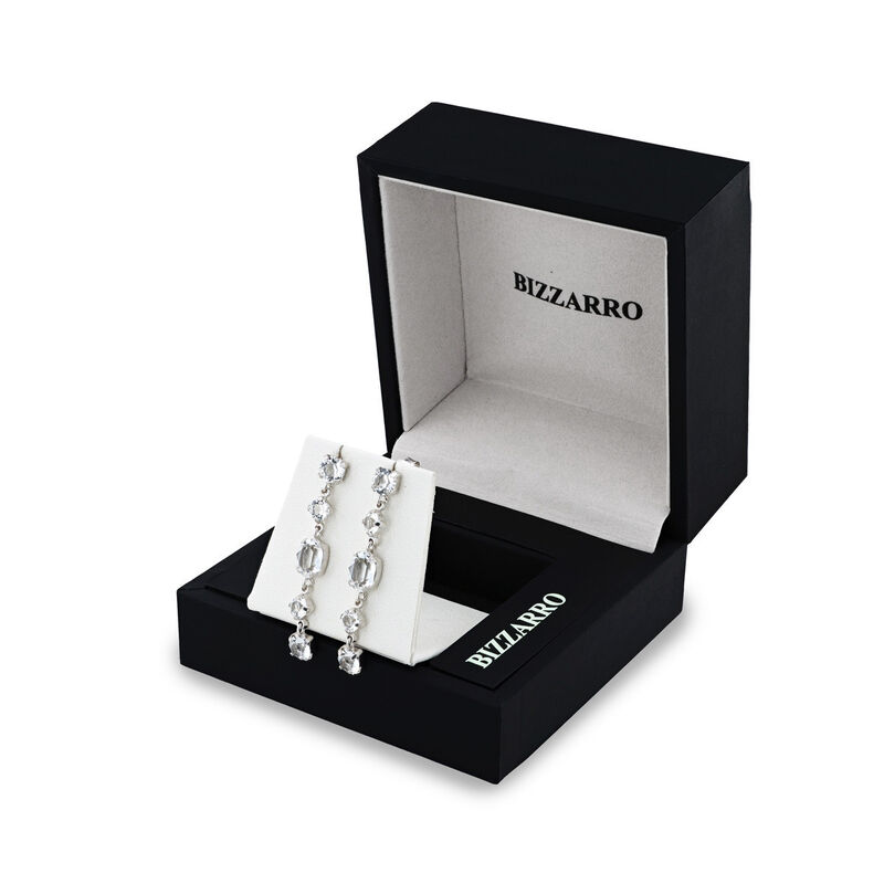 Aretes Plata Dorada 925 Con Piedras Blancas image number null