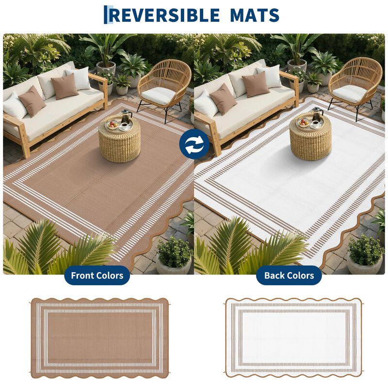 Alfombra Garvee 152x229 cm Marr&oacute;n Impermeable C... image number null