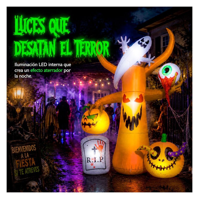 Inflable Halloween Arbol Calabazas Fantasma Ojo... image number null