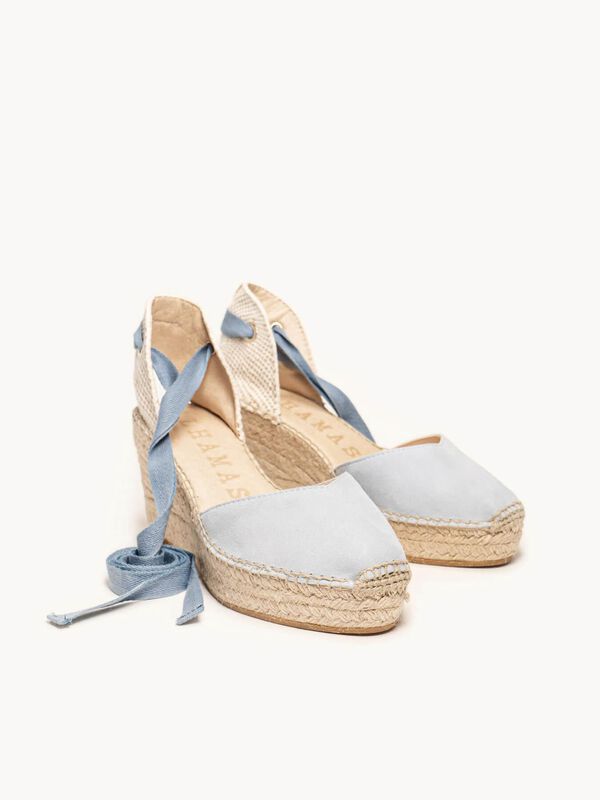 Alpargata Romero Cu&ntilde;a Media Plataforma Ante Azu... image number null